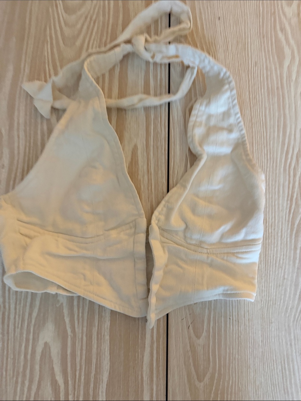 Women's Cream Halter Bralette